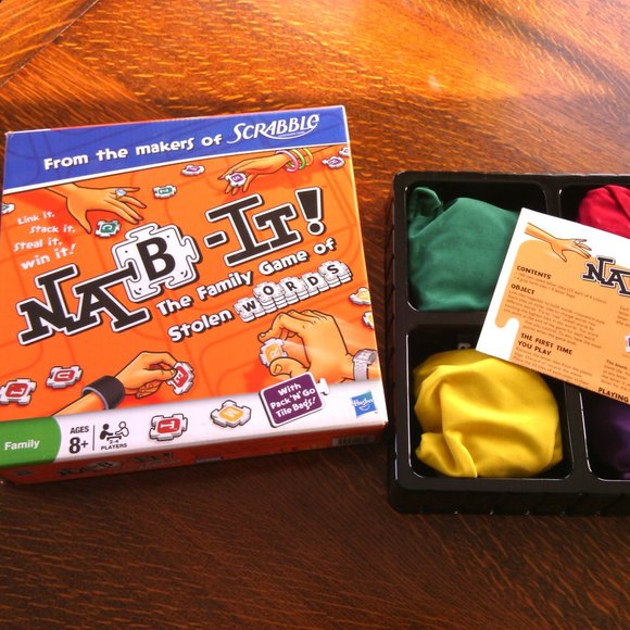 Hasbro's Nab-It! word game letter tiles Building Words Family Crossword Games - Picture 6 of 16